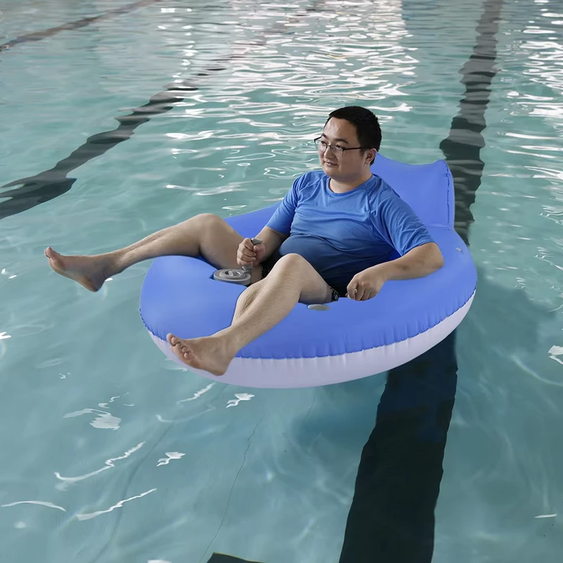 Silla flotante inflable de PVC ecológico motorizada personalizada de 40 pulgadas para uso en piscina para adultos
