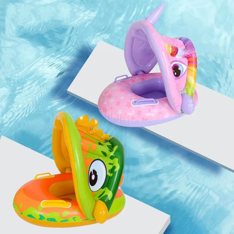 Anello da nuoto per bambini con design personalizzato, galleggiante da piscina, anello da nuoto per bambini con tettuccio