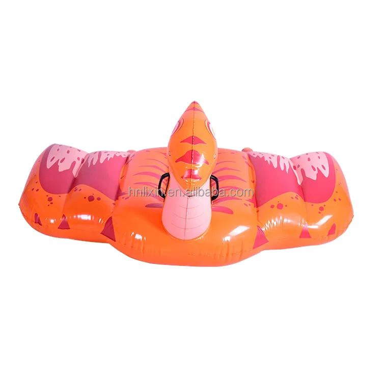 Aangepaste Oranje Pterosaur Inflatable Dier Zwembad Speelgoed Float met Waterpistool Speelgoed