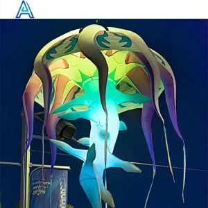 Custom Outdoor Decorative Color Changing LED Inflatable Jellyfish Lamp Balloon for Party Decoration Hanging Inflatable