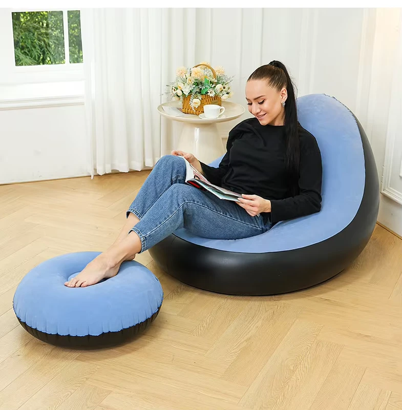 Custom Outdoor Fauteuil Canapé Gonflable Baby Air Lounge Cushion Couch Lounger Set Inflatable Chair Sofa Bed for Living Room