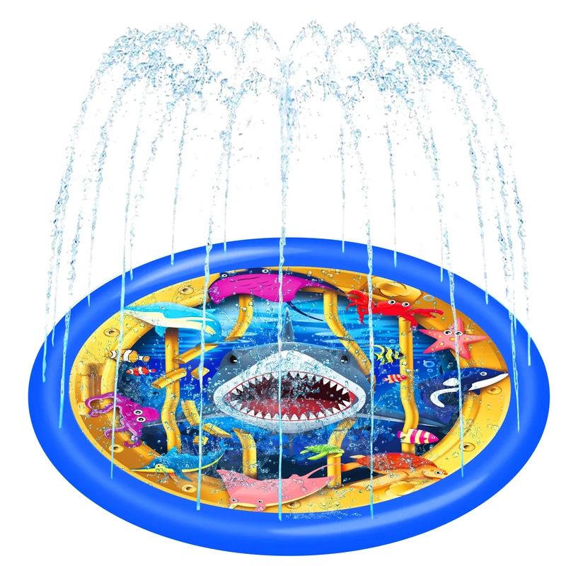 Juguete de agua inflable para jardín al aire libre, juego de verano, alfombra de salpicaduras para piscina inflable para niños y mascotas para uso en casa