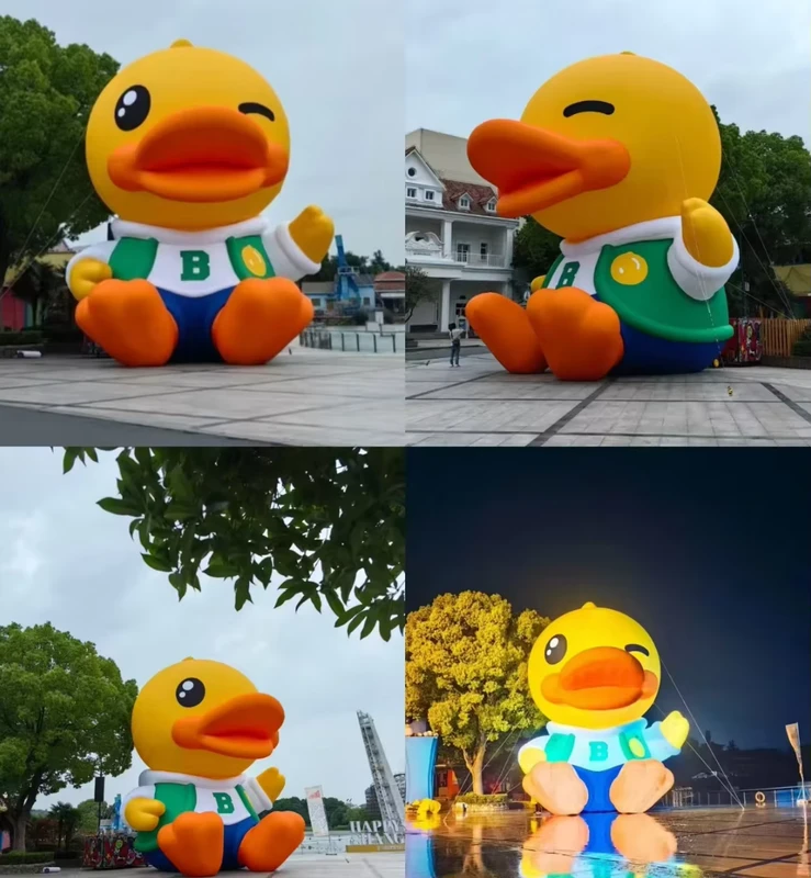 เป่าลมสัตว์การ์ตูนขนาดใหญ่กลางแจ้งแบบกำหนดเอง เป็ด