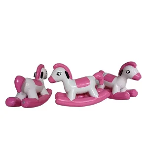 Custom Outdoor Inflatable Jumping Toys Riding Horses Pink Kids Children Games Playground Inflatable Attractions Games