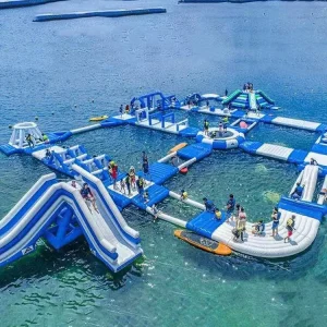 カスタム屋外インフレータブルウォーターパーク インフレータブル海水遊具パーク インフレータブル浮遊水遊びパーク