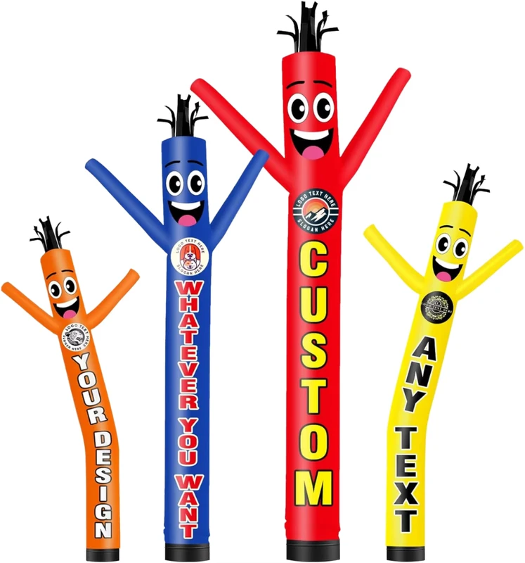 Penari Inflatable Nylon Outdoor Kustom untuk Iklan, Tabung Melambai dengan Kipas Terintegrasi untuk Perayaan Festival