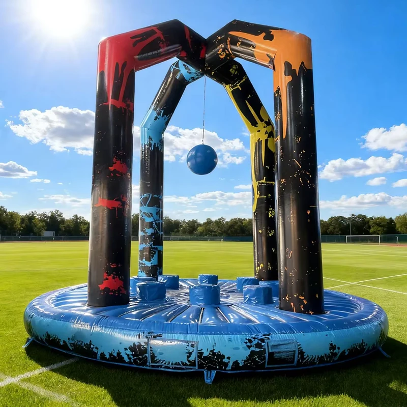 Custom Outdoor Playground Carnival Party Jumping Castle Adult Races Inflatable Wrecking Ball Games
