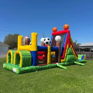 Equipo de Parque Infantil Exterior Personalizado, Curso de Obstáculos Inflable Comercial