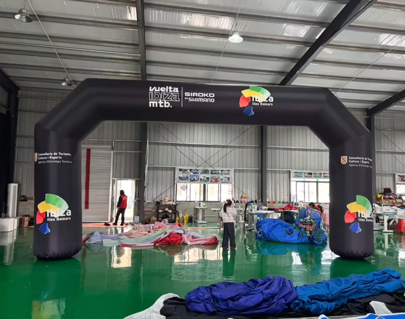 Arco Gonfiabile Personalizzato per Eventi Sportivi all'Aperto, Linea di Partenza e Arrivo per Promozione e Mostra