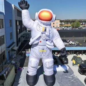 Custom Oxford Cloth Inflatable Logo Astronaut Raised Hands Waterproof Durable Blower Powered Advertising Prop Event Stage
