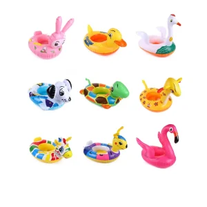 Custom PVC Inflatable Children Seat Ring Animal Shape Baby Swimming Ring for Beach Party