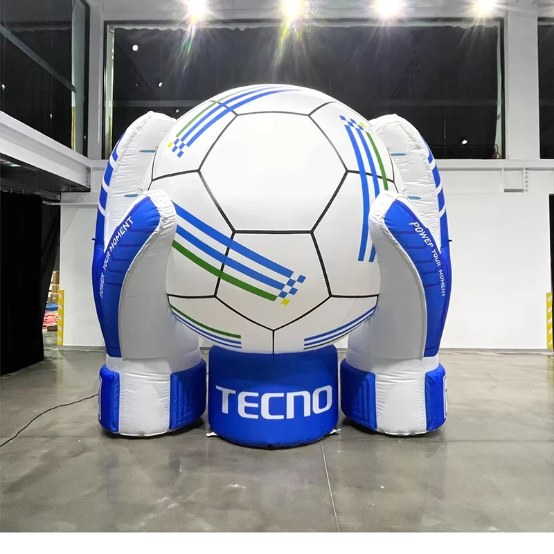 Bóng bay helium bơm hơi PVC tùy chỉnh cho quảng cáo thể thao, Bóng đá khổng lồ bơm hơi cho sự kiện World Cup