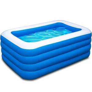 Custom PVC Inflatable Swimming Pool Family Children’s Outdoor Four layer Blue White Multi size for Swimming Wading Sports
