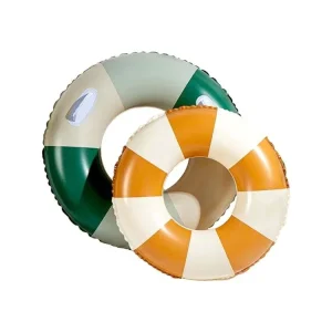 Custom PVC Inflatable Swimming Rings for Children with Safe Handles Colorful Cartoon Pool Float Toys Summer Water Fun