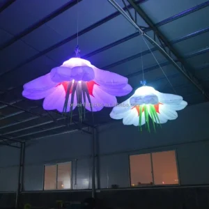 Custom PVC LED Light Inflatable Flower Hanging Type for Party Wedding Event Decoration
