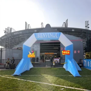 Custom PVC Oxford Inflatable Football Arch for Outdoor Events Digital Printing with Air Blower