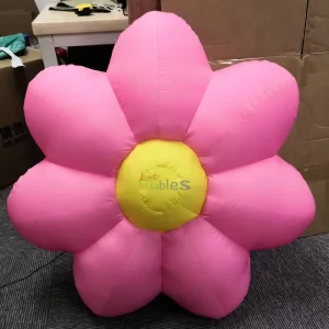 Custom Pink Advertising Inflatable Flower Model Balloon with Air Blower for Stage Hang Up Decoration Prop