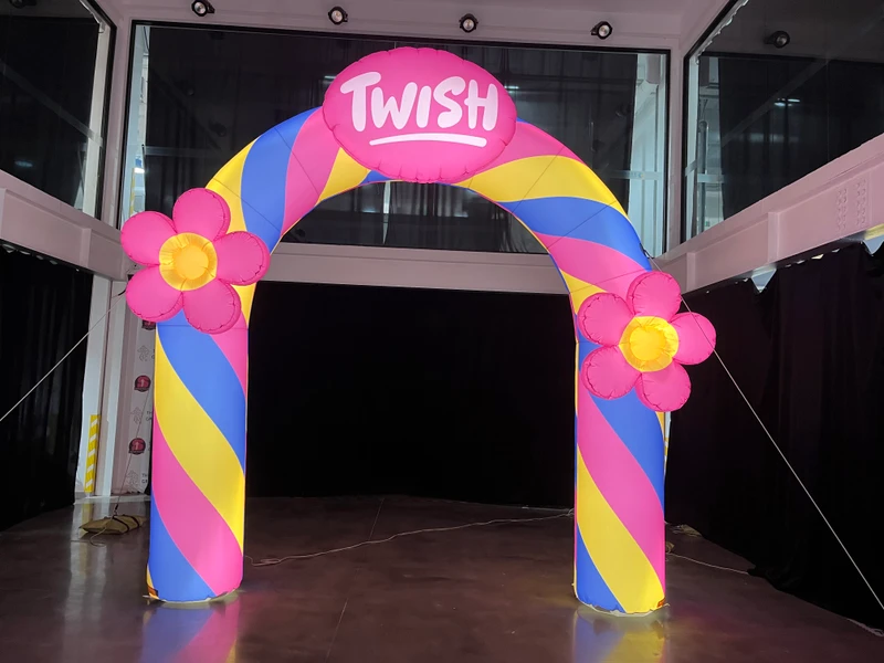 Custom Plant Theme Inflatable Flower Arch Entrance Archway for Party Festival and Event Decorations