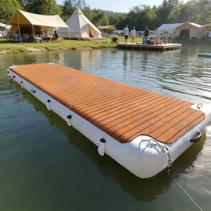 Custom Portable Inflatable Access Ramp Drop Stitch Floating Air Pontoon Inflatable Dock Deck Platform for Sea River