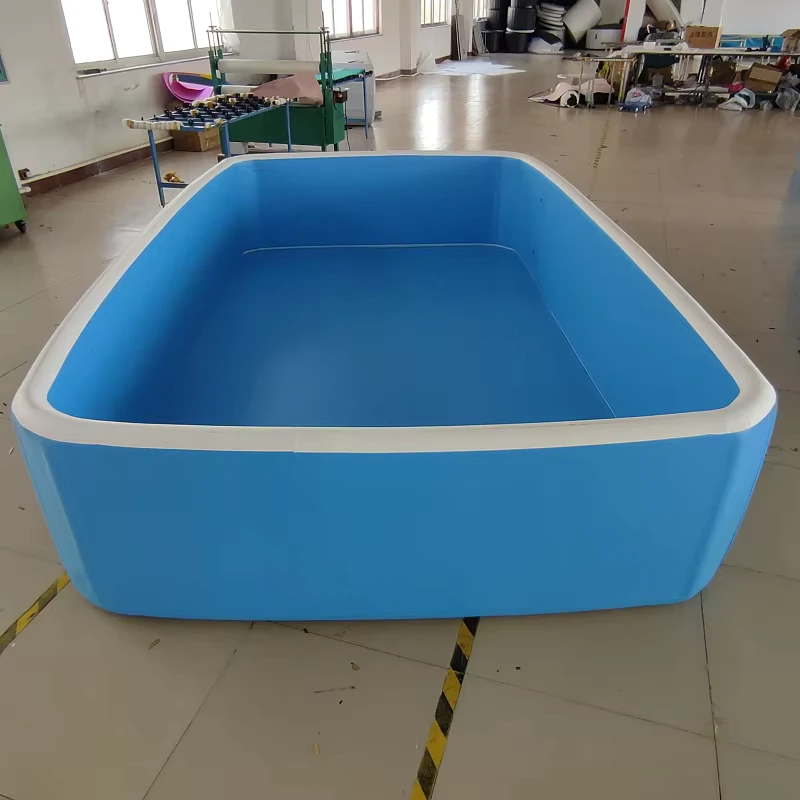 Kolam Renang Inflatable PVC Portabel Kustom untuk Anak-anak dan Dewasa 3m 5m, Kolam Renang Luar Ruangan Besar