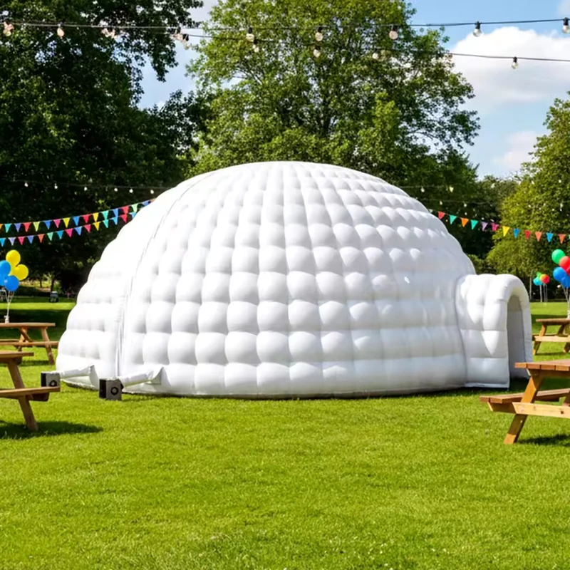 Benutzerdefiniertes Tragbares Winter Aufblasbares Iglu Dome Zelt für Veranstaltungen und Partys