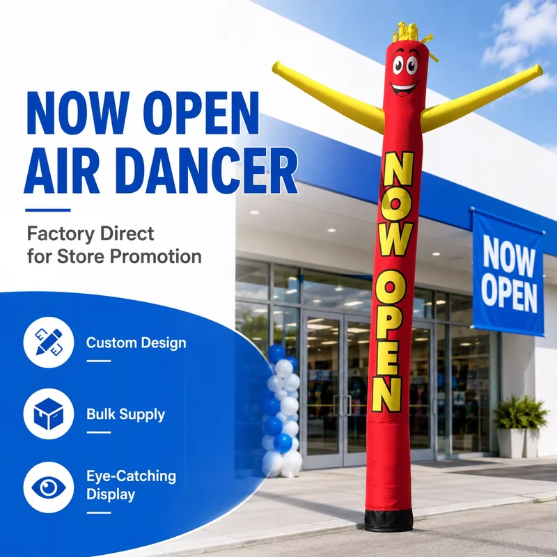 Aangepaste Geprinte Opblaasbare Lucht Dancer Kit Wind Dansende Pop Compleet Set voor Verkoop in Winkels Marketing Buiten Display