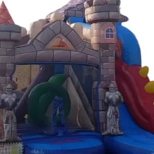 Zone de Jeux Combo Gonflable Château Imprimé Personnalisé avec Toboggan pour Enfants
