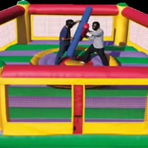 Piattaforma di combattimento gonfiabile gladiatore personalizzata per eventi di carnevale
