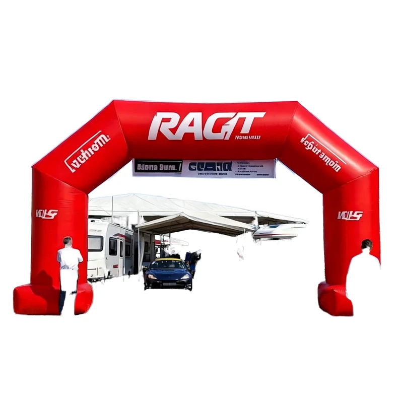 Gerbang Balapan Inflatable Cetak Kustom Jalur Start Finish untuk Maraton, Lomba Lari, dan Acara Olahraga