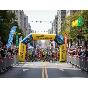 Arco Inflável Grande Personalizado em Tecido Oxford PVC Lona Impermeável e Resistente às Intempéries para Publicidade em Corridas e Festivais