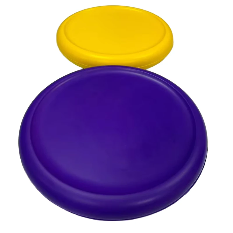 Custom Printed Logo Outdoor Flying Saucer Sport Fly Disc PU Foam Inflatable Toy for Family Game Play Kids Yard Shooting Toys