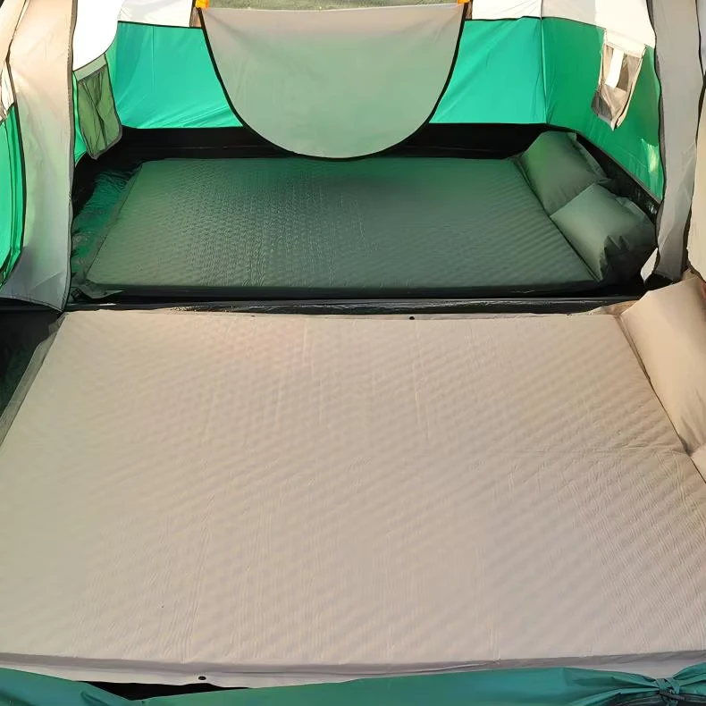 Custom Printed Modern Portable Outdoor Inflatable Foldable Memory Foam Mattress Sleeping Pad Camping Pad Mat Home Furniture