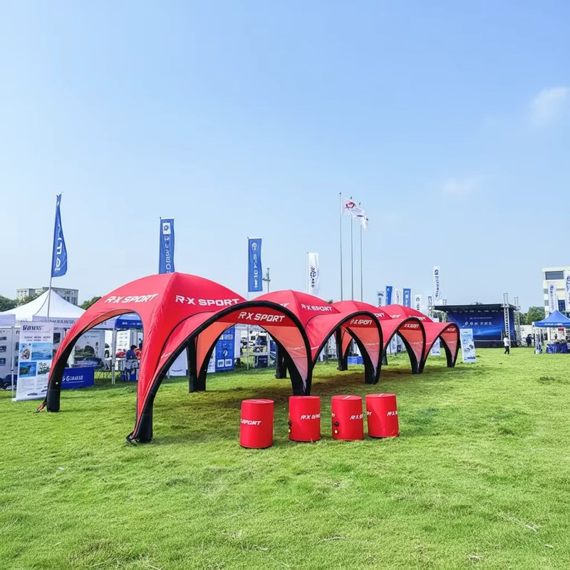 Aangepaste Geprinte Draagbare Opgeblazen Gazebo Tent 5m 6m 7m 8m Lucht Dome Tent voor Buitensport Evenement Reclame Opblaasbare