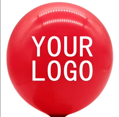 Balon Desain Cetak Kustom 10 12 18 36 Inci, Balon Lateks Iklan Pribadi dengan Logo Anda Sendiri