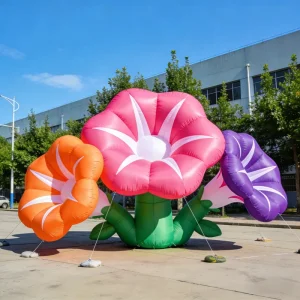 Custom Printing Giant Realistic Bright Colors Inflatable Flower Model For Outdoor Event Decoration And Brand Promotion