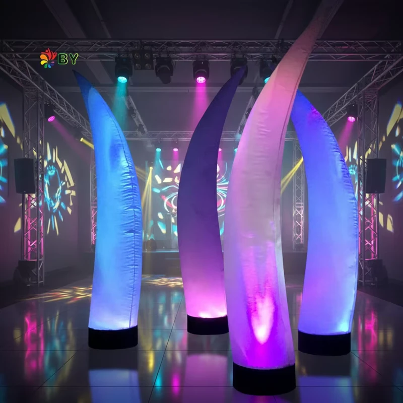 Individuell bedruckte aufblasbare Säule für Luftwerbung, Event, LED-Beleuchtung, aufblasbare Säule