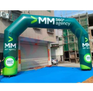 Arco Inflável Versátil para Meta de Maratona com Impressão Personalizada para Promoção de Entrada em Exposições, Arco com Ventoinha