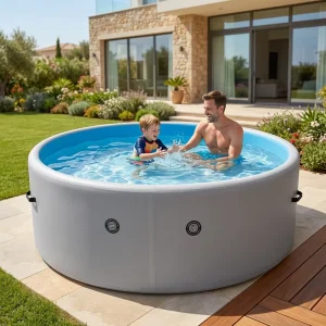 Custom Round PVC Inflatable Swimming Pool for Family Outdoor Fun Foldable Eco Friendly Blow Up Pool