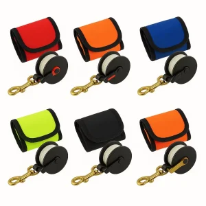 Custom SMB Double Ended Snap Hook Set Durable Plastic Dive Reel Combo Inflatable Surface Marker Buoy Swim Dive Gear Accessories