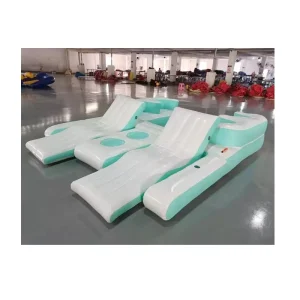 Individuelle Größe 6-Personen Aufblasbares Sofa für See, Fluss, Sitzendes Aufblasbares Schwimminsel-Dock, Wasser-Lounge, Floß