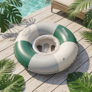 Custom Size Child Foldable Portable Outdoor Swimming Floats Ring Eco Friendly PVC Durable Inflatable Safety Seat Ring