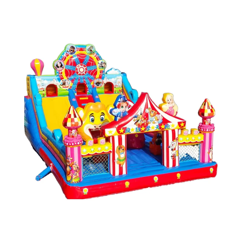Castelo Inflável Beje de Tamanho e Cor Personalizados, Combo de Escorrega Portátil para Uso Comercial, Piscina de Bolas com Capacidade para 50 Crianças