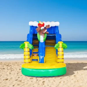 Custom Size Commercial Water Slide Hawaii Waterslide Inflatable for Kids Adults