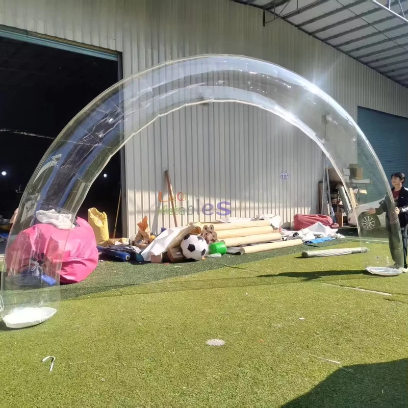 Custom Size Inflatable Clear Transparent Archway Transparent Inflatable Arch Tunnel for Event Advertising Decor