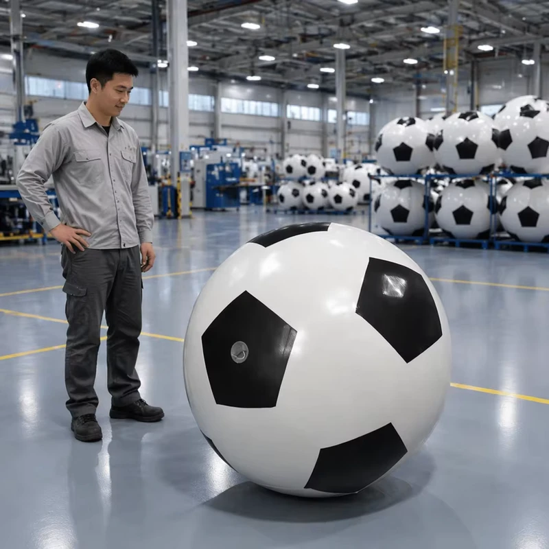 Individuelle Größe aufblasbarer Fußball für Outdoor-Werbung, aufblasbarer Fußballballon für Sport-Themenunterhaltung