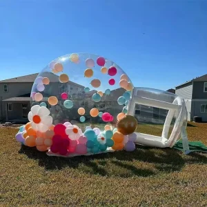 Custom Size Inflatable Transparent Dome House Clear Bubble Tent for Event Rental Photography Glamping Outdoor Use