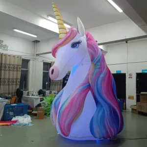 Modelo de Cartoon Inflável de Unicórnio de Tamanho Personalizado para Evento Temático