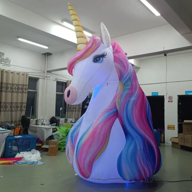 Custom Size Inflatable Unicorn Cartoon Model Inflatable Animal for Themed Event