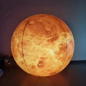 Custom Size LED Light Inflatable Moon Ball Giant Planet Party Decoration Jump Inflatable Moon Balloon for Advertising