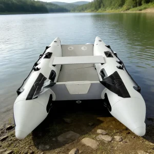 Catamarán Inflable Mini de Tamaño Personalizado con Motor Barco Inflable Portátil Mini Pontón para Rescate